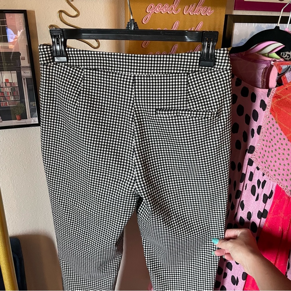Zara Gingham Stretch Crop Pant - Picture 7 of 10